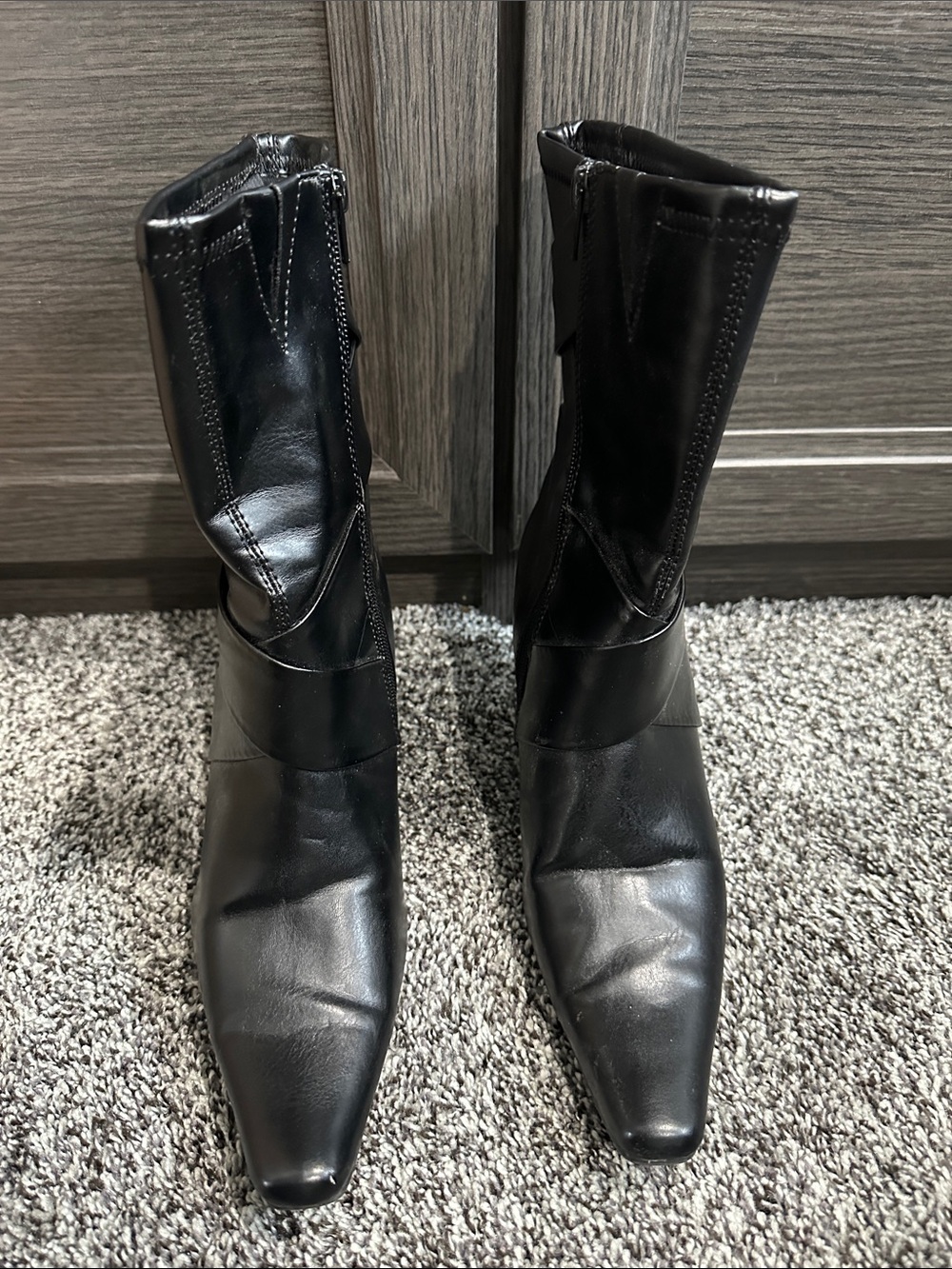 Fashion Bug Black Pointed Toe Mid-Calf Boots